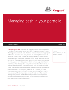 Managing cash in your portfolio