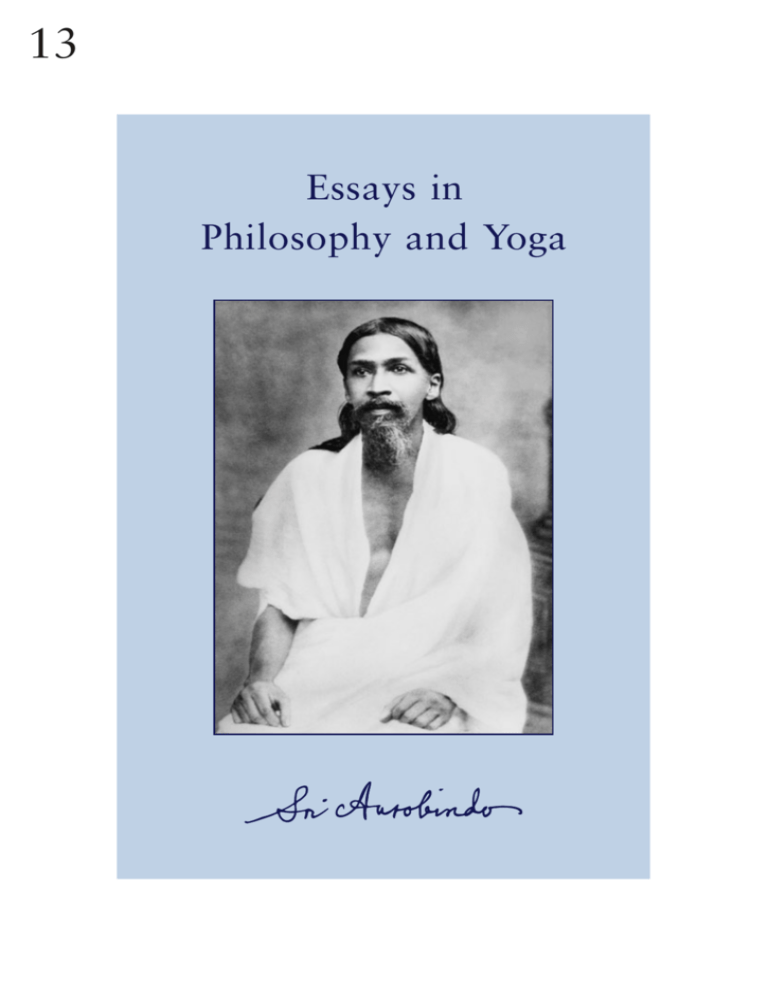 essays in philosophy and yoga