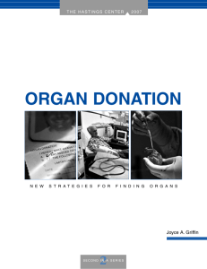 Joyce A. Griffin, Organ Donation