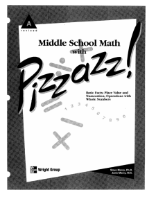 Middle School Math with Pizzazz