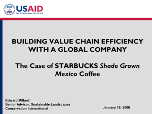 Building value chain efficiency with a global company: the case of