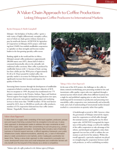 A Value-Chain Approach to Coffee Production