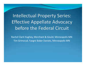 Effective Appellate Advocacy before the Federal Circuit