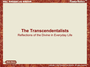 What Was Transcendentalism?