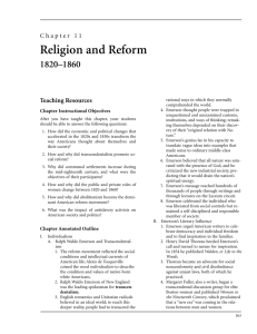 Chapter 11: Religion and Reform
