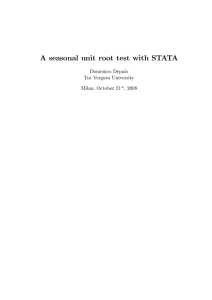 A seasonal unit root test with STATA