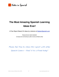 The most amazing free spanish report ever