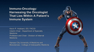 Harnessing the Oncologist That Lies Within A Patient's Immune