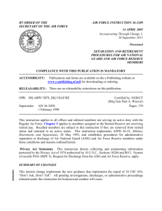 AFI 36-3209 - DOPMA/ROPMA Reference