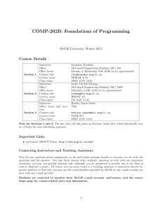 COMP-202B: Foundations of Programming