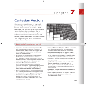 Chapter 7 Cartesian Vectors