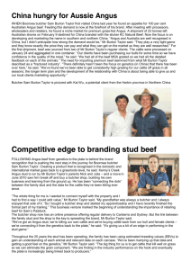 Competitive edge to branding stud beef