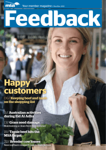 Happy customers - Meat & Livestock Australia