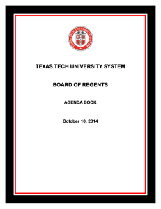 Agenda Book - Texas Tech University System