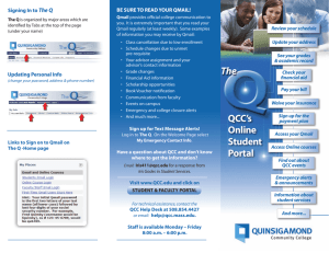 The QCC's Online Student Portal