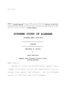 Little v. Robinson - Alabama Appellate Watch