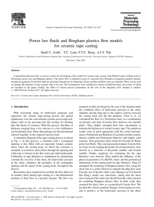 Power law fluids and Bingham plastics flow models for