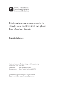 Frictional pressure-drop models for steady-state and