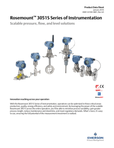 Product Data Sheet: Rosemount™ 3051S Series of Instrumentation
