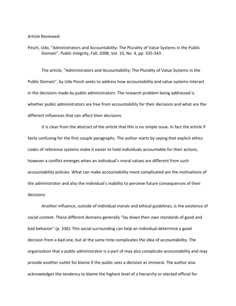 article critique essay