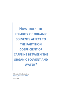 How does the polarity of organic solvents affect to
