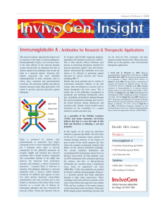 Immunoglobulin A : Antibodies for Research & Therapeutic