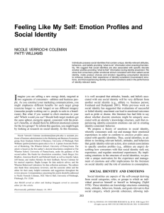 Feeling Like My Self: Emotion Profiles and Social Identity