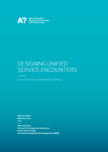 designing unified service encounters - Aaltodoc - Aalto