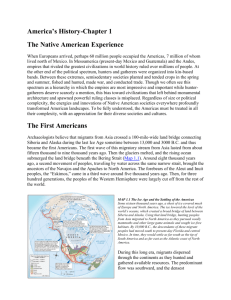 America's History-Chapter 1 The Native American Experience The