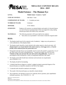 Model Science – The Human Eye - Washington State University Tri
