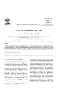 Toward an experimental bond order