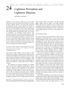 Lightness Perception and Lightness Illusions