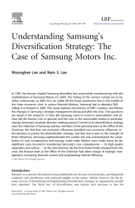 Understanding Samsung's Diversification Strategy: The Case of