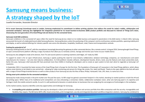 Samsung means business: A strategy shaped by the IoT
