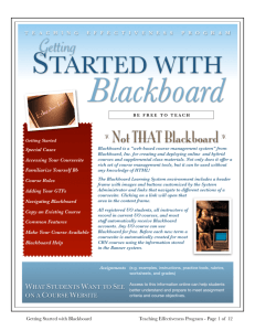 Getting Started with Blackboard - Teaching Effectiveness Program