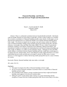 Financial Hardship and Obesity: The Link between Weight and