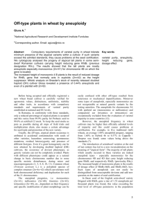 Off-type plants in wheat by aneuploidy