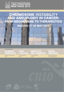 and aneuploidy in cancer - Centro Nacional de Investigaciones