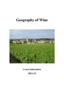 Geography of Wine - University of Edinburgh