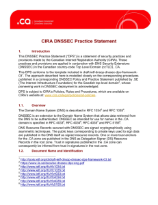 CIRA DNSSEC Practice Statement