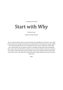 Start With Why - Pearson & associates