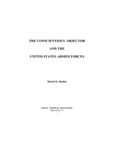 the conscientious objector and the united states