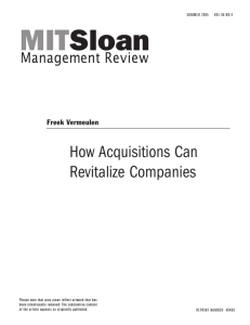 How Acquisitions Can Revitalize Companies