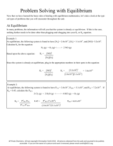 Problem Solving with Equilibrium