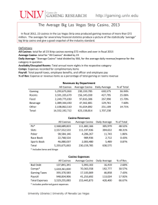 The Average Big Las Vegas Strip Casino, 2013