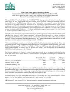 WFM press release Q1 2014