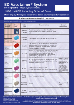 BD Diagnostics - Preanalytical Systems