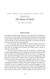 Kagan - The Nature of Death - University of Colorado Boulder