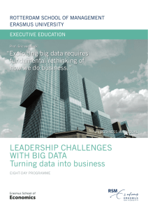 LEADERSHIP CHALLENGES WITH BIG DATA Turning data into