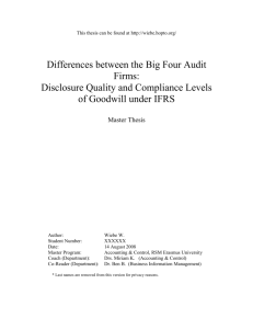 Differences between the Big Four Audit Firms